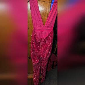 Magenta sequin Jumper Sz Med